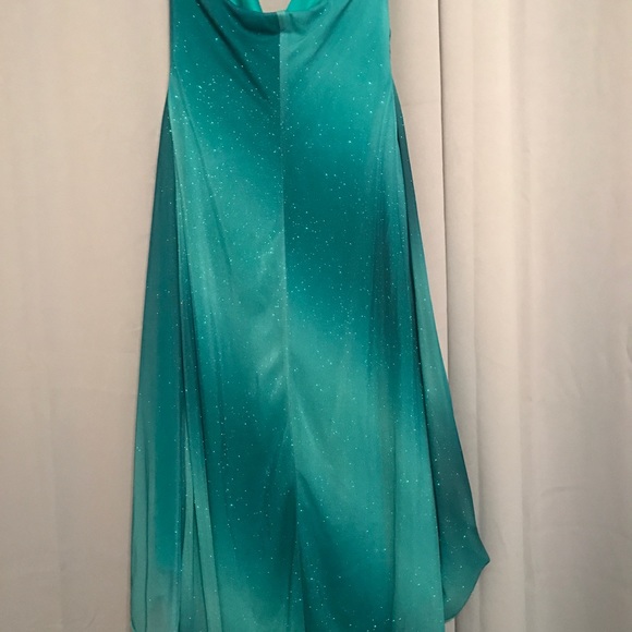 Ruby Rox emerald green glittery gown, S - Picture 5 of 8